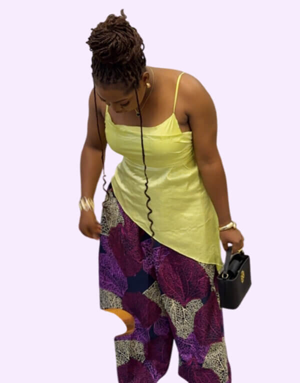 Trendy Leaf Pattern Ankara Palazzo