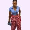 Red palazzo pants