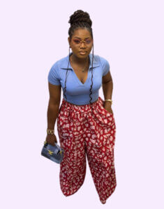 red palazzo pants