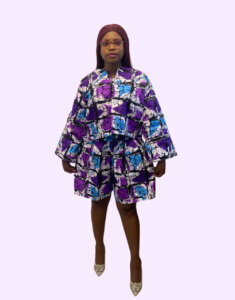 Ankara Bubu top and shorts