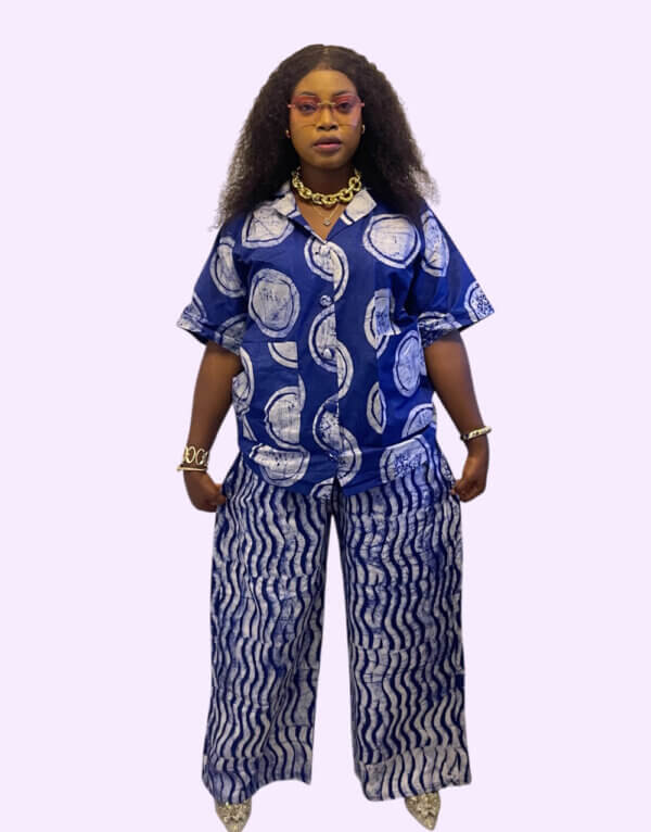 Bubu double prints top and pants