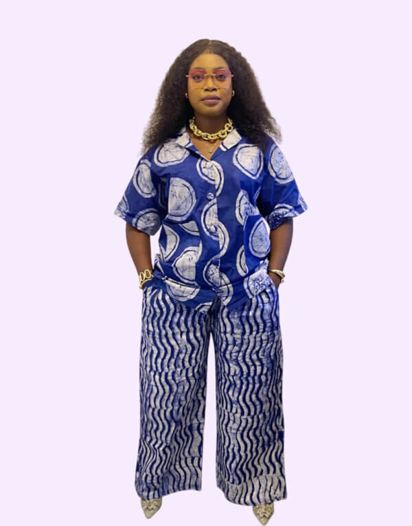 Bubu double prints top and pants