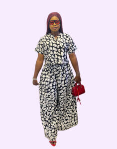 Adire Palazzo pants and matching top